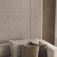 Panneau mural en PVC à texture tissu, charbon de bambou, moderne, anti-rayures, résistant à l'usure, pour salon commercial et fond TV, direct usine