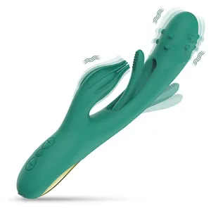 Dropshipping G Spot Vibrators Massager Realistic Rotating Head Thrusting Electric Sex Toy Rabbit Dildo Vibrator For Women
