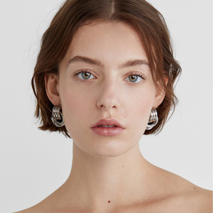 <span class=keywords><strong>Boucles</strong></span> <span class=keywords><strong>d</strong></span>'oreilles personnalisées style hip-hop en cuivre plaqué or, avec fil doré simple et fil argenté, pour <span class=keywords><strong>femme</strong></span>, tendance - Product Image 3
