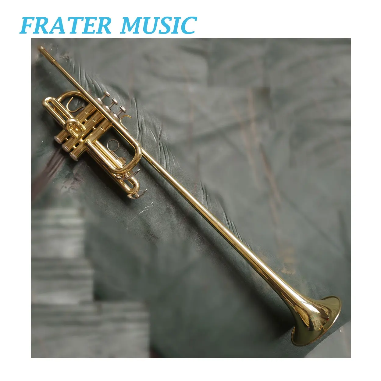 Good quality Gold lacquer Yellow brass body Bb tone Herald Trumpet (ELTR-40)