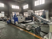 SJ160/150 400 KG/H fraisage compactage Double étage refroidissement par eau PE/PP/EVA plastique recycler granulateur Machine