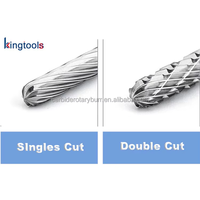 Lot de 20 fraises rotatives en carbure de tungstène à double coupe 3 mm (1/8 pouce) compatibles Dremel, personnalisables OEM, 100 % matières premières