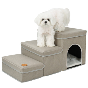 <span class=keywords><strong>Rampe</strong></span> d'escalier 2-en-1 grande capacité <span class=keywords><strong>pour</strong></span> chiots avec boîte de rangement, mobilier <span class=keywords><strong>pour</strong></span> animaux de compagnie <span class=keywords><strong>pour</strong></span> chats et chiens - Product Image 1