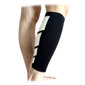 Calf Protectors Compression <b>Socks</b> Fluorescent Green <b>Black</b> White Red Blue Color Blocking Medium Tube For Basketball Soccer - Product Image 6