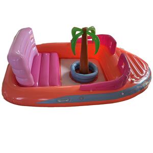 Fauteuil flottant double gonflable en PVC pour enfants avec seau à glace en forme de palmier - Product Image 6