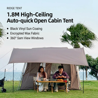 Tenda Camping Kain Oxford Tiga Musim Anti Air 3000mm Dua-dalam-Satu, Atap Eksplosif Otomatis Buka Cepat, Dua Lapis
