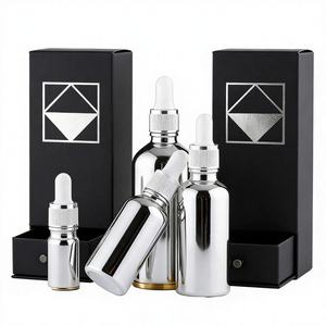 Botellas de Vidrio de Borosilicato Redondas de Varios Tamaños para Aceites Esenciales, Difusor, Crema para el Cuidado de la Piel, Almacenamiento de Líquidos - Product Image 5