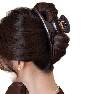 Pinza de Pelo Francesa de Estilo Moderno, Extra Grande y Curva, de 14 cm, para Mujer, para Peinados Levantados, Uso Diario, Color Sólido, Alta Calidad - Product Image 2