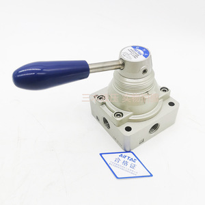Válvula Rotativa de 4 Vías AirTac 4HV210-08, Cuerpo de Aluminio, Rosca Externa, Control Neumático - Product Image 2