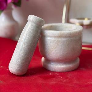 สากและปูนสีขาวสำหรับตกแต่งอินเดียทำด้วยมือ (Hamam dasta) อุปกรณ์ครัวจากผู้ผลิตอินเดียที่ดีที่สุดที่ทำจากหินอ่อน - Product Image 3