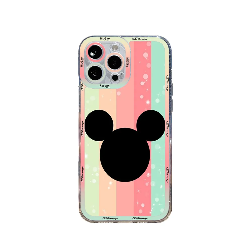 Colored Mickey Avatar Cell For Iphone 15 Promax Cover 14 Phone Case 12/13 Lens Protection 11 Transparent X 7/8plus Xsmax