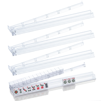 Stock US | Supports de Mahjong 2-en-1 transparents en plastique, minimalistes et portables pour jeu de Mahjong américain, divertissement familial