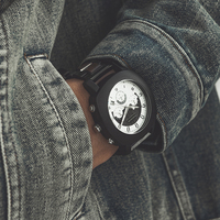 Livraison rapide, montre en bois de qualité originale japonaise, mouvement à quartz, style vintage classique, dessin animé carré, éco-mode, OEM
