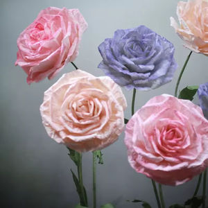 Decoración de flores gigantes hechas a mano para bodas, eventos a gran escala, exteriores, escaparates de centros comerciales, rosas gigantes, producto terminado - Product Image 5