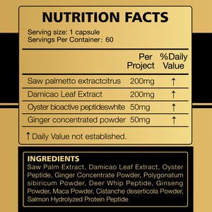 Oem Odm Custom Saw Palmetto tablet jahe ekstrak kolagen Vitamin pria peningkatan untuk pria Maca Pills - Product Image 2