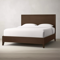 Ensembles de meubles de chambre à coucher en bois d'intérieur de luxe, lit en bois de taille king ou queen, design classique personnalisé