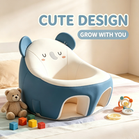 Canapé d'apprentissage pour enfants en tissu technique, design animal mignon, imperméable et facile à nettoyer, 360 °   Anti-chute, cadeau idéal pour enfant et pour la douche