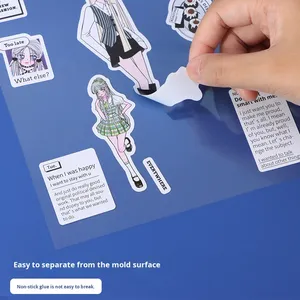 7.5c नरम पारदर्शी चिकित्सा ग्रेड वाटरप्रूफ पालतू जानवर फिल्म रिलीज पेपर बी 5/ए 5 एकल/सरल-पक्षीय पत्रिका स्टिकर - Product Image 2