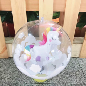 Fabrikneues Design: Maßgefertigter PVC-aufblasbarer 3D-Strandball mit Fisch im Inneren - Product Image 3
