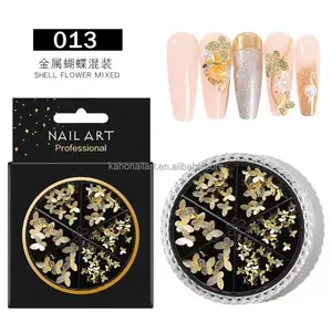 6Gird Box Multi Size Rhinestones Flatback Crystal Diamond Stones 3D Bow Glitter Butterfly Nail Art Decorations