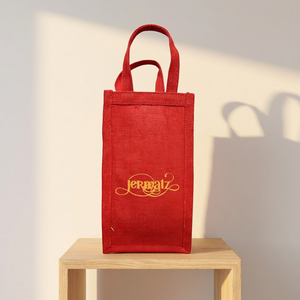 Pochette cadeau en jute écologique avec cordon de serrage, sac à vin réutilisable, porte-bouteille en jute naturel, emballage cadeau fabriqué au Bangladesh - Product Image 5