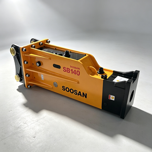 Casse-roche hydraulique silencieux de type boîte SOOSAN SB140, accessoire pour excavatrice de 34 à 42 tonnes avec pièces de rechange gratuites - Product Image 1