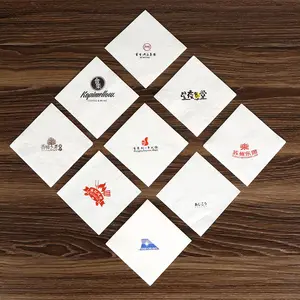 Serviettes en papier imprimées personnalisées de haute qualité avec logo personnalisé Serviettes de bar pour animaux de compagnie pour cocktail de mariage