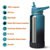 Bouteille d'eau en acier inoxydable 304, thermos, bouteille d'eau sport isolée sous vide, logo personnalisé