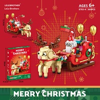 Jouet de construction de Noël pour enfants, blocs à assembler soi-même, Père Noël, renne, train, traîneau, puzzle éducatif, cadeau de festival pour garçons et filles