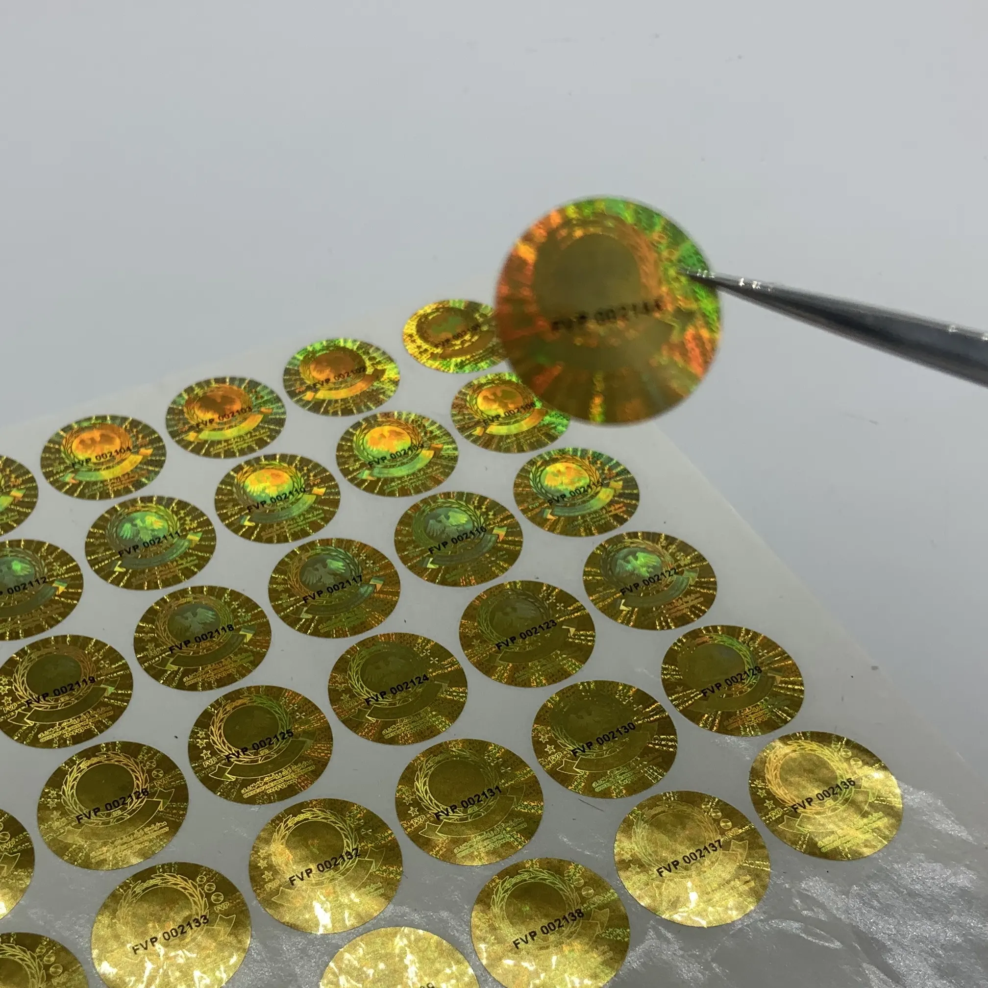 לוגו מותאם אישית תווית מדבקת הולוגרמה 3D אפקט