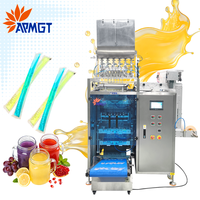 Machine d'emballage automatique de sachets ice pop lolly liquides, jus, yaourt,  gelée alimentaire, sticks à scellage 4 côtés