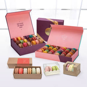 Factory custom cheap price luxury macaroon package box with window