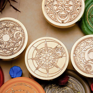 Cabeza de sello de cuenta de mano para estudiante, estrella de seis puntas, serie de <span class=keywords><strong>formación</strong></span> mágica, gran oferta - Product Image 4