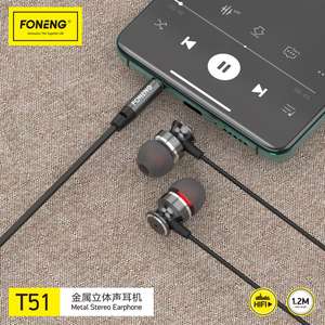 FONENG venta al por mayor 3,5mm en la oreja auricular audífonos manos <span class=keywords><strong>libres</strong></span> del teléfono de 3,5mm de auriculares con micrófono - Product Image 3