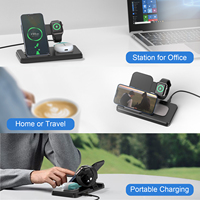 Sélection d'usine Chargeur sans fil 3 en 1 15W Station de charge magnétique multifonction 3 en 1 pour appareil mobile série I