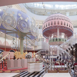 Parque Infantil Interior Popular Augustine, Castillo de Aventuras para Niños de 1 a 12 Años, con Características de Colisión de Colores, Materiales de Esponja/Madera/PVC - Product Image 1