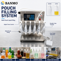 BANMO Tafelmodel Peristaltische Pomp Spuitmond Zakjesvulfmachine Semi-automatische Doseermachine voor Sap Mini-vulmachine