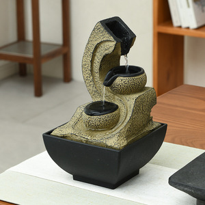 Fuente de Agua de Escritorio de Resina, Adorno de Agua Corriente, Decoración Ecológica para Oficina, Regalo - Product Image 4
