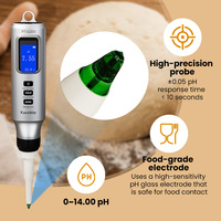 pH-mètre numérique portable à écran LCD de haute qualité pour les tests en laboratoire de cosmétiques, de sushis, de pain, de lait, d'huiles et de pâtes