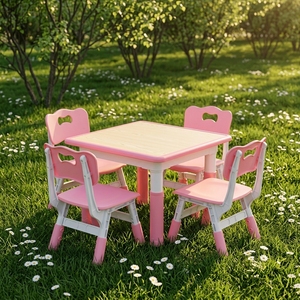 Mesa Cuadrada para Jardín de Infancia Resistente al Grafiti; Escritorio de Manualidades Resistente al Fuego para Preescolar; <span class=keywords><strong>Centro</strong></span> de Aprendizaje Creativo para Educación Temprana - Product Image 2