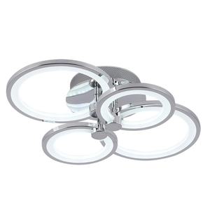 Plafoniera LED 76W Regolabile 3000-4000-6500K, Cromo, 13,5x55x41 cm, 10260lm, con Memoria e Telecomando, Ideale per Illuminazione - Product Image 1