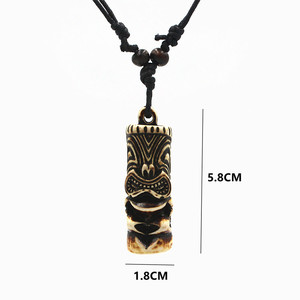 थोक रेसिन नक्काशीदार टिकी मैन टोम नेकलेस नेकलेस हार के गहने - Product Image 4