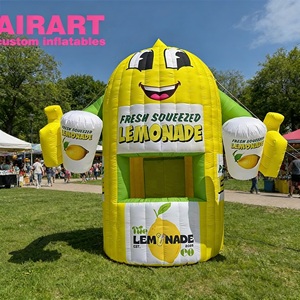 Stand géant gonflable en forme de citron pour la promotion d'un stand de limonade - Product Image 3
