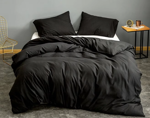 Juego de Ropa de <span class=keywords><strong>Cama</strong></span> Moderno de Tres Piezas, Transpirable, de Poliéster Cepillado, 200 Hilos, Color Sólido, Juego de Sábanas y Fundas de Almohada para el Hogar - Product Image 4