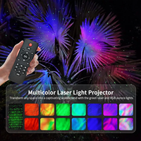 Lampu Pesta 2026 RGB LED Lampu Latar Belakang Aurora Proyektor Bintang Warna-warni Laser Lampu Natal Saklar untuk Ruang Tamu
