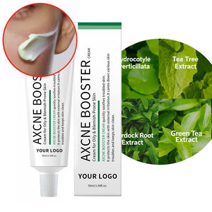 Crème Booster Anti-Acné Personnalisée à la Centella Asiatica <span class=keywords><strong>pour</strong></span> Peaux Grasses, Extrait d'Arbre à Thé, Baume Hydratant Éliminateur de Cicatrices d'Acné - Product Image 1