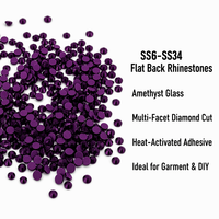 Strass en verre écologiques mystiques améthyste, prune, violet raisin pour le yoga, la méditation, l'aromathérapie et les applications spirituelles, avec réduction sur le volume