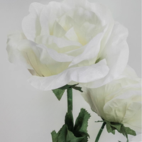 Fleurs artificielles en soie faites à la main, réalistes, pour décoration de toile de fond de cérémonie de mariage, vitrine blanche, grand format, Fête des Mères