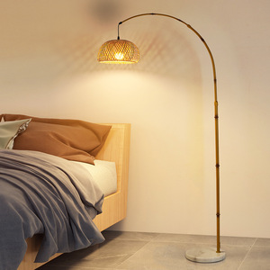 Lampe de sol de style Wabi-Sabi, salon de thé rétro japonais, art zen design, lecture au chevet de la chambre à coucher - Product Image 6