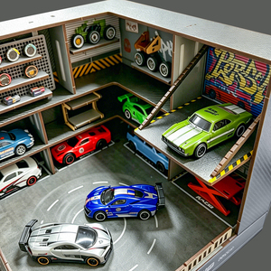 Ensemble de jeu de <span class=keywords><strong>garage</strong></span> de stationnement pour voitures miniatures en alliage moulé sous pression 1:64, circuit de course urbain, ensemble de jouets de modèles de véhicules miniatures pour enfants garçons, vente en gros - Product Image 4